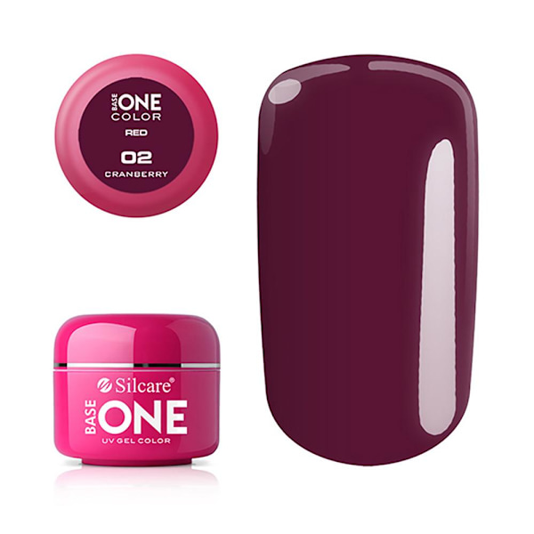 Base one - RØD - Farve - UV Gel - Candy Cherry - 02 - 5 gram Plum