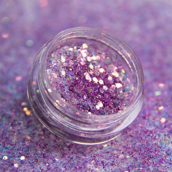 Nail Glitter - Silmäisku - Hexagon - 12 Purple
