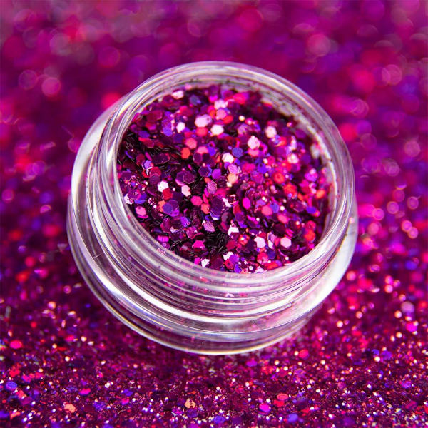 Nagelglitter - Wink Effect - Hexagon - 18 Lila