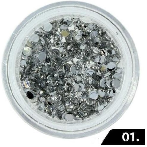 Zirkonikivet (lasi) - 2 mm - 200 kpl - 01 Crystal