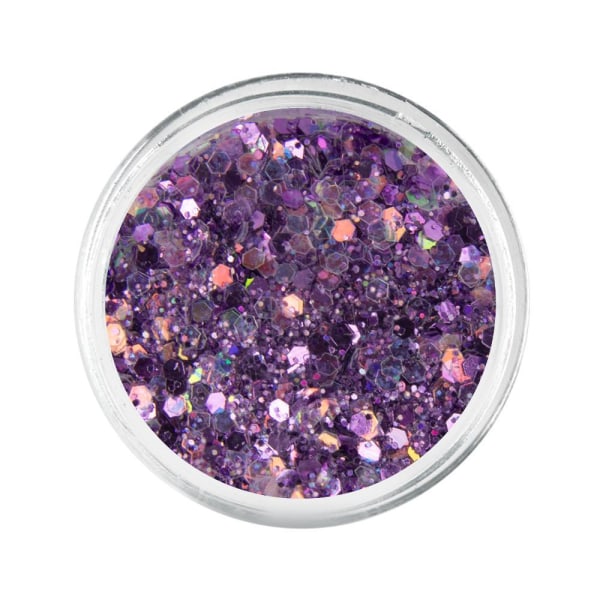 Nail Glitter - Wink Effect - Hexagon - 15 Purple
