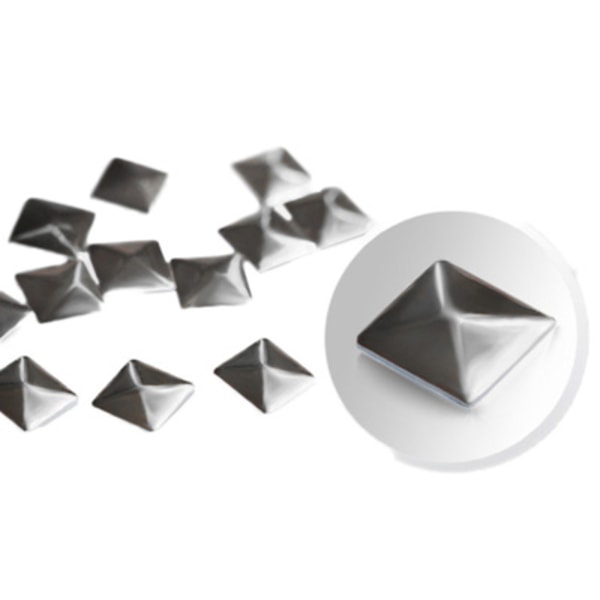 Nageldekorationer / dekoration - Pyramid - Silver - #14