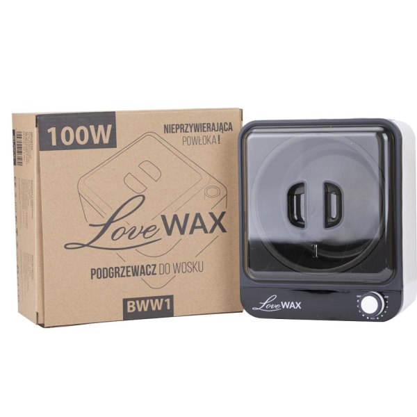Voksvarmer - LoveWax BWW1 - Sort / Hvid - 500ml - 100W Black