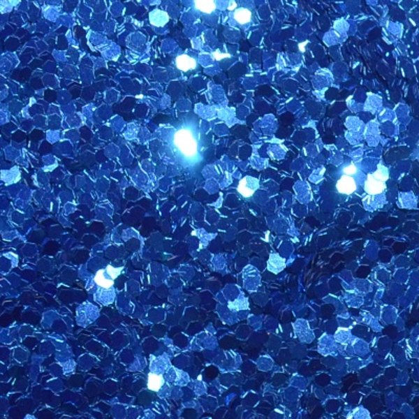 Gem Blue Glitter Hex - 1mm
