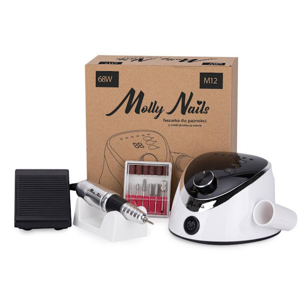 Elektrisk nagelfil - M12 - 35000 RPM - 68W - Vit White