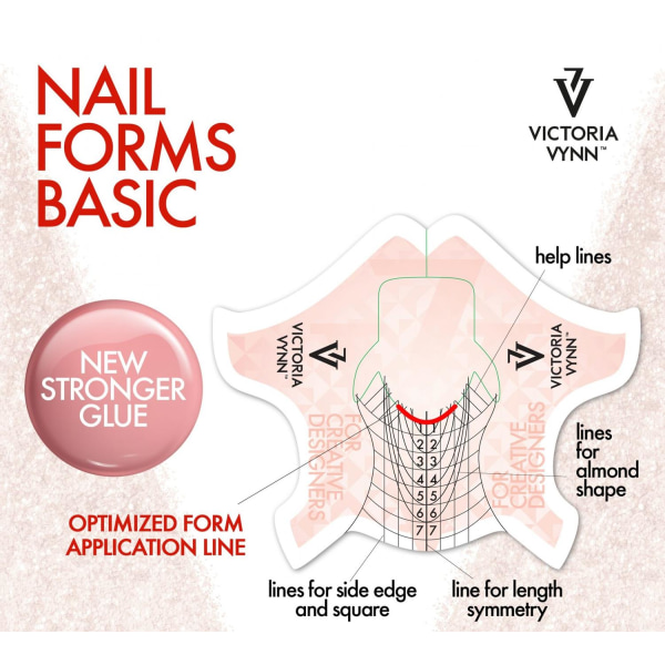 Nagelmallar - 100 st Basic - Victoria Vynn Rosa