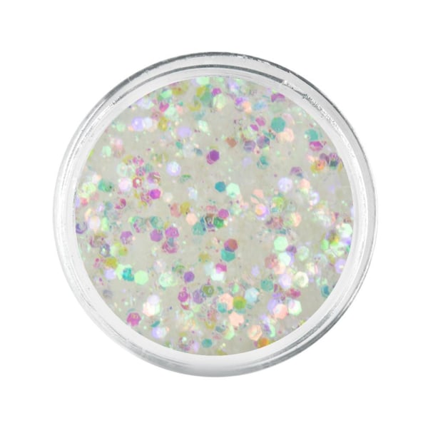 Negleglitter - Blinkeffekt - Hexagon - 10 White