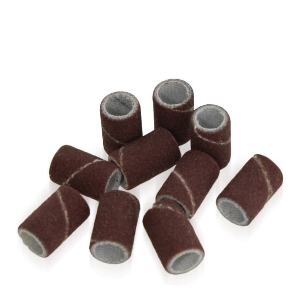 Sliberinge med sandpapir til negleslibning - 80 Grit - 25 stk Dark red