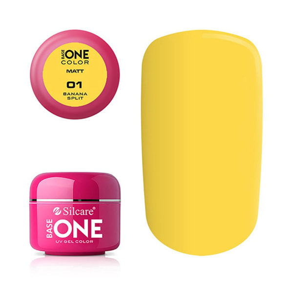 Base One - UV Gel - Matt - Banana Split - 01 - 5g Yellow