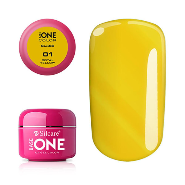 Base one - Color - Glass - UV Gel - Royal Yellow - 01 - 5 gram Gul