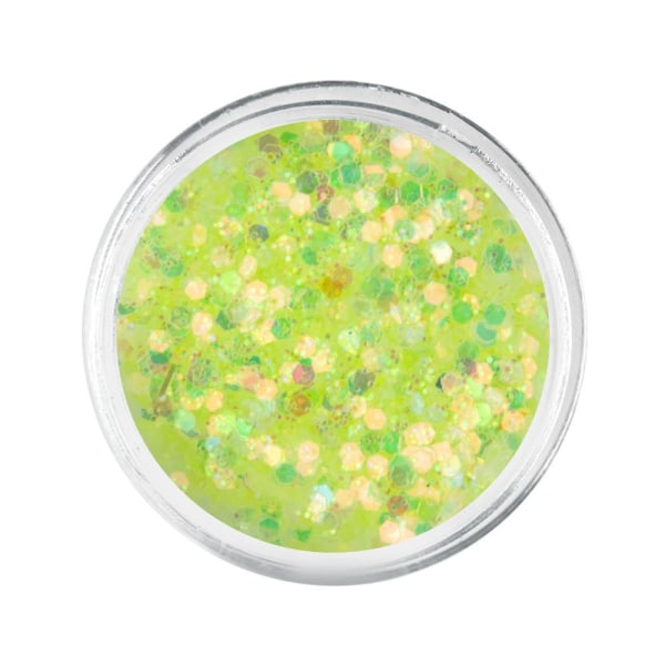 Nail Glitter - Wink Effect - Hexagon - 30 Lime green