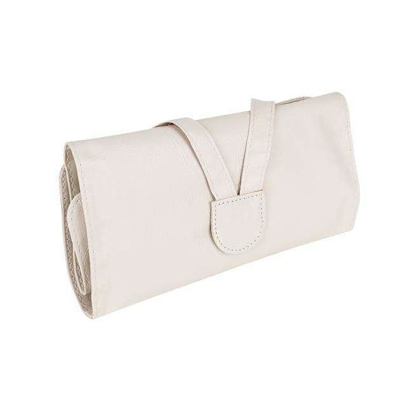 Set med 18 sminkbortstar i ett vitt fodral White