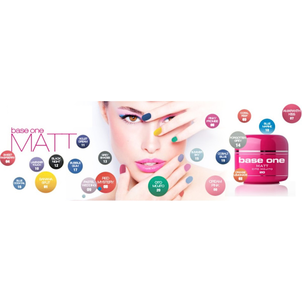 Base One - UV Gel - Matt - 12 Pack - 5g - Silcare multifärg