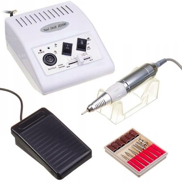 Elektrisk nagelfil - JD500 - 25000 RPM - Vit Vit