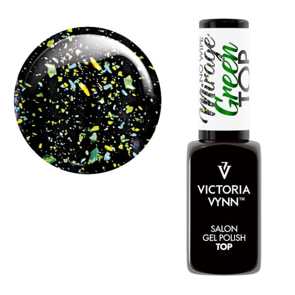 Top coat - Mirage - Green - No Wipe - 8 ml - Victoria Vynn Grön
