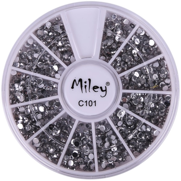 Rundel - Miley - C101 - Nageldekorationer - Ca: 600 st Crystal