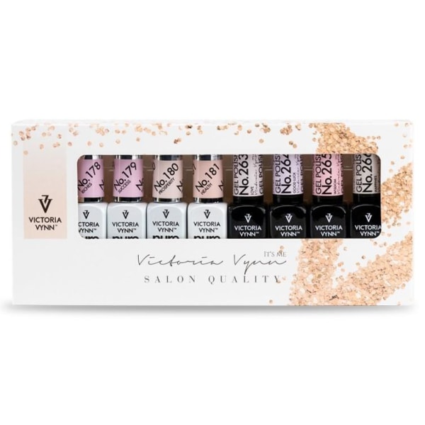 Victoria Vynn - Set - Pure: 178-181 + Polish 263-266 Gellack multifärg
