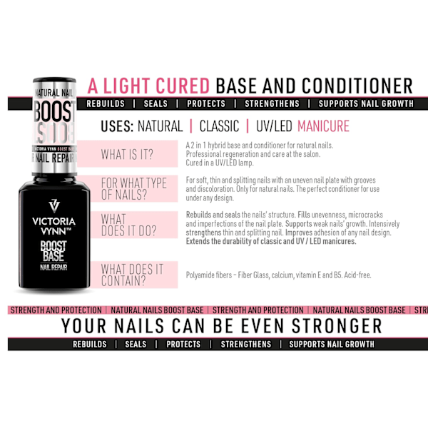 Victoria Vynn - Boost Base 2in1 - 15ml - Nagelreparerare Transparent