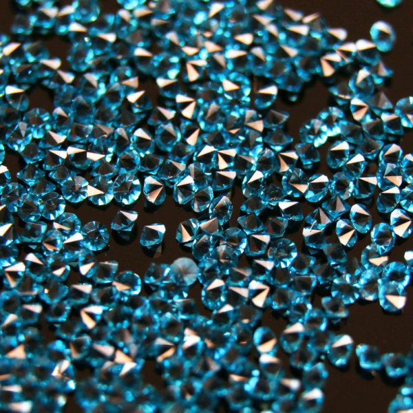 Kristall stenar (Glas) - 1 mm - 200-300 st - 18 Turquoise