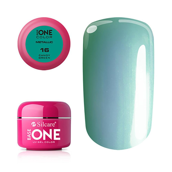 Base One - UV-geeli - Metallinen - Candy Green - 16 - 5 g Turquoise