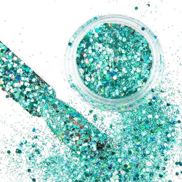 Nail Glitter - Silmäisku - Hexagon - 05 Turquoise