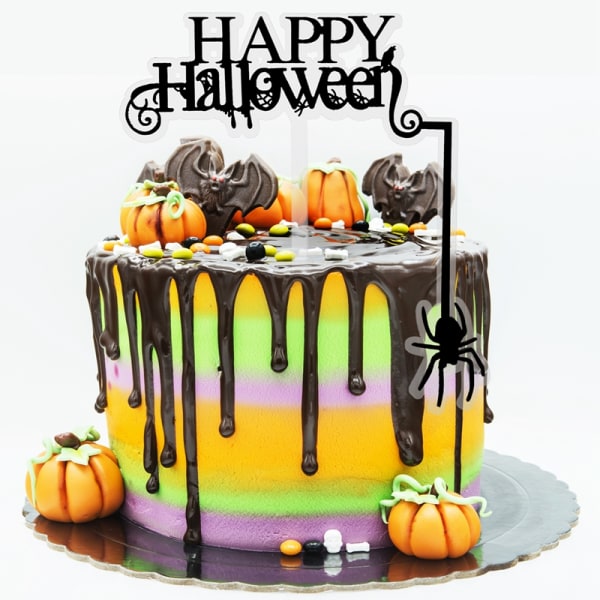 Happy Halloween Spider Cake Pattern Insert