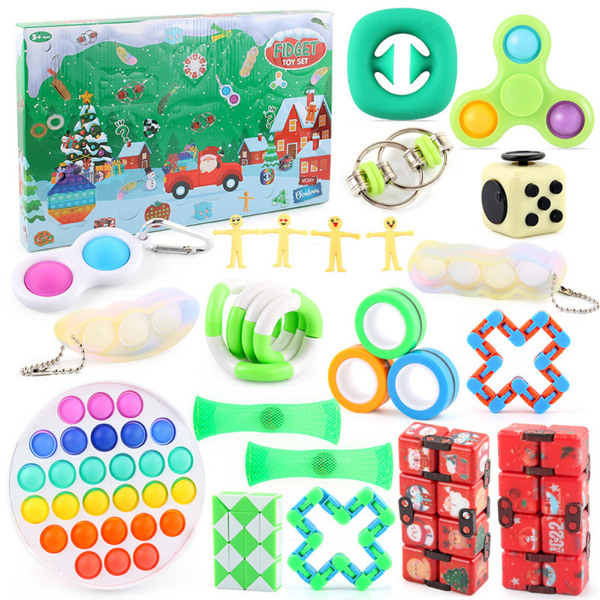 Juladventskalender 23ST Sensory Fidget Toys Box green