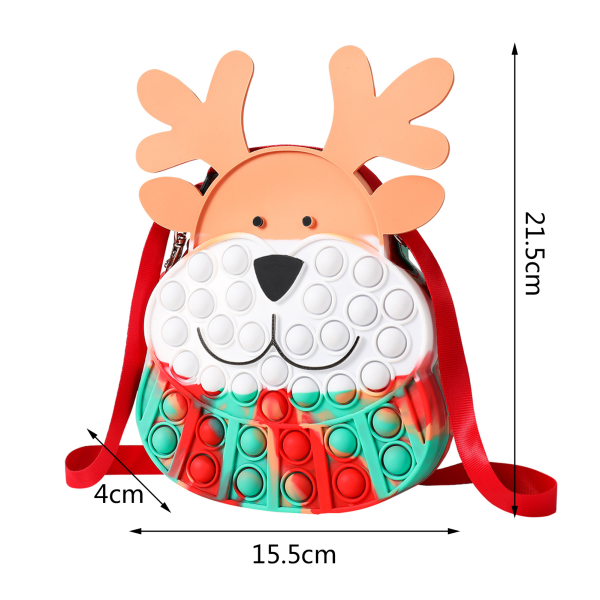 Jul älg ryggsäck pop fidget väska för barn present