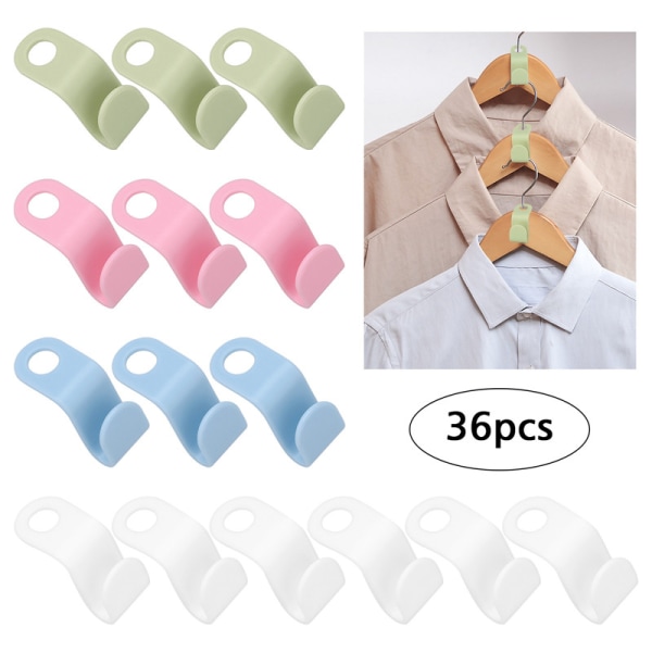 36Pack-Klädhängare / Krok för Galge - Spara garderobsutrymme