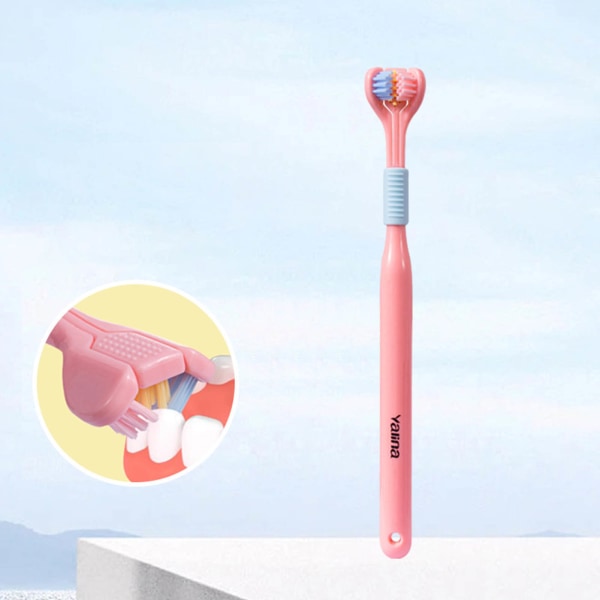 Tresidig tandborste Ultrafin mjuk borst för vuxna tandborste 0cde | Fyndiq