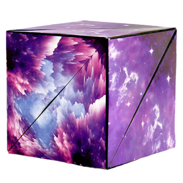 Variation utbytbara magnetiska kub 3D Hand Flip pusselleksaker purple