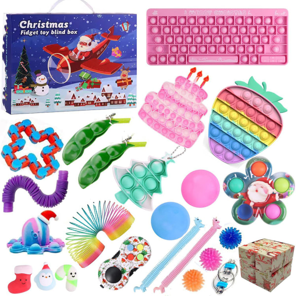 2021 Julnedräkning adventskalender, Fidget Toy Set Present