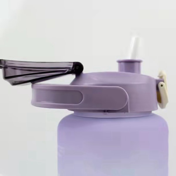 Sportvattenkopp med stor kapacitet med handtag, 2000ml purple