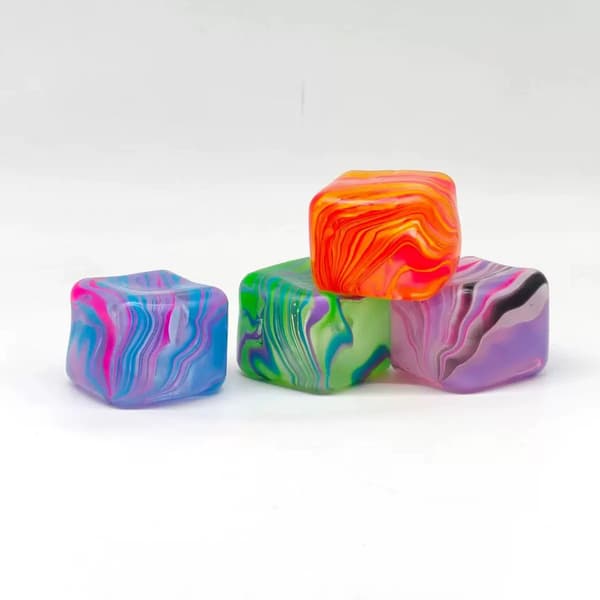 Stressavlastande leksak Nee Doh Dreamy Water Drop Flow Pattern Square Maltose Pinch Mouse