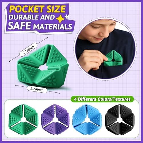 4-pack sensoriska vändkuber Fidget Toys, tyst Fidget Toy för barn och vuxna