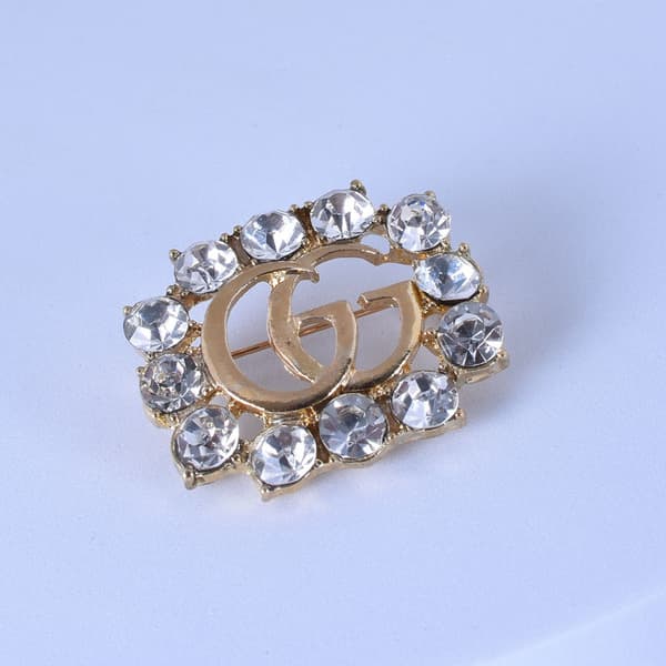 Brevkrystallbrosje nåler initial rhinestone brosje for kvinner St