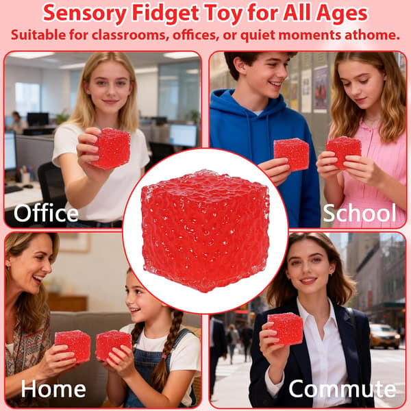Frostat Honeycomb Ice Cube Squishy Toy, 8cm Stress Relief Cube, Pehmeä Sensorinen Fidget-lelu Ahdistukseen ja Keskittymiseen Lapsille Y