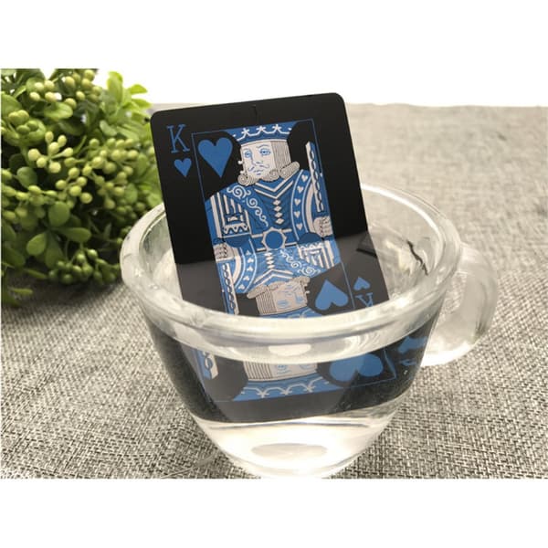Sorte Plast PVC Poker Vandtætte Spillekort Kortspil