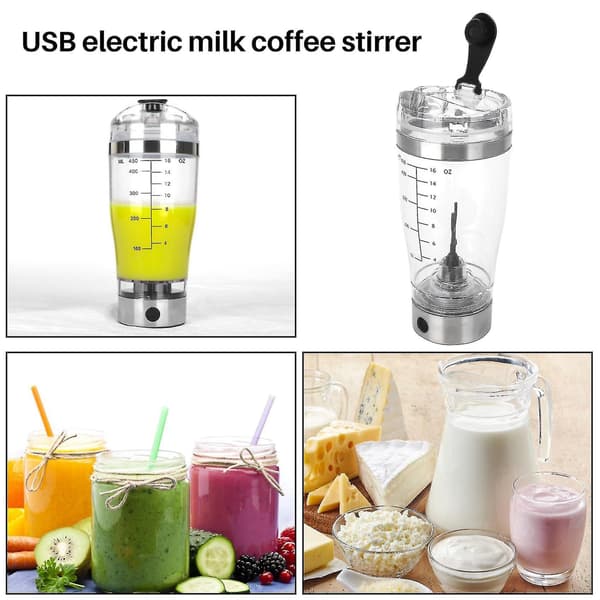 Automatic Shaker Bottle for Supplements, Self Stirring Mug with Silent Stirring Technology, Portable Mixer Cup USB Rechargeable Leak-Proof Design BPA-Free