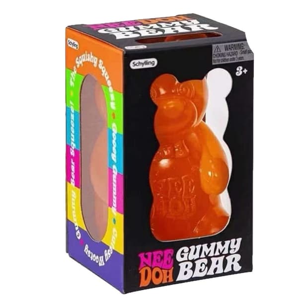 Needoh Bear Squishy Stressbold – Maltose Langsomt Stigende Sensorisk Legetøj med Original Æske 4 Farver