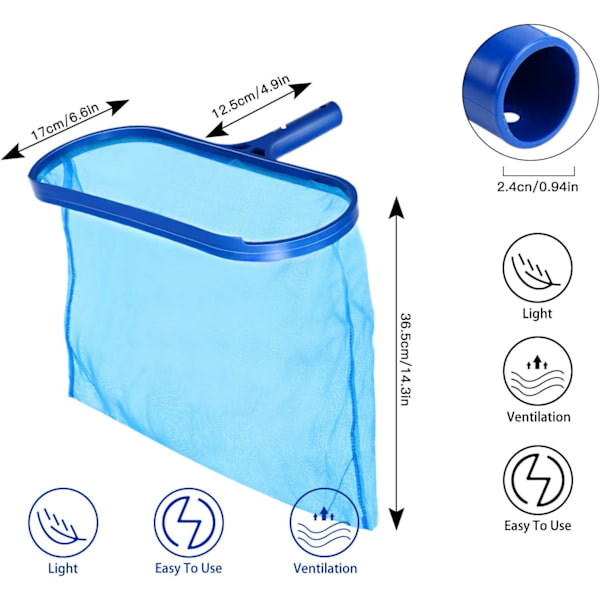 Surface Landing Net, Large Capacity Bottom Landing Net for Your Pool, Deep Bag for Pool Cleaning (Without Pole)