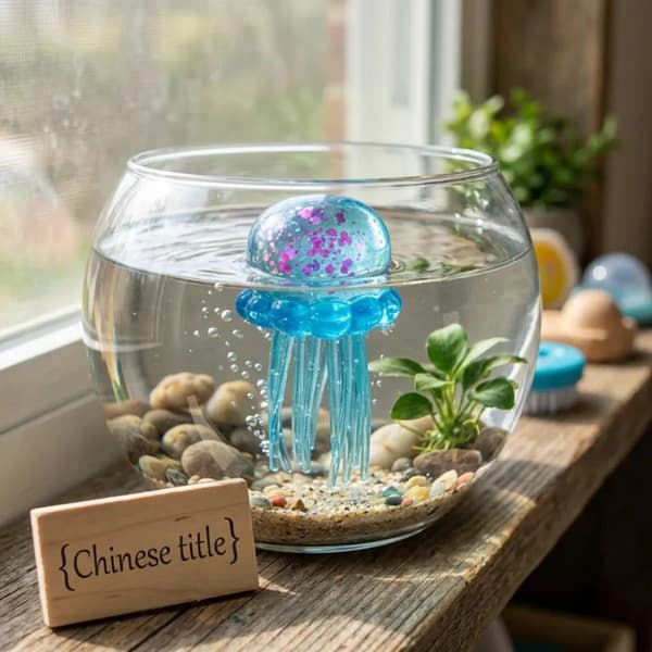 NeeDoh Transparent Glitter Manet Klembar Leke - Super Solid Stressavlastende Leke for Voksne og Barn - Blå