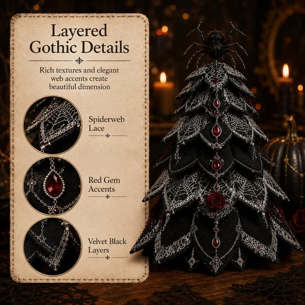 DIY Quilted Fabric Christmas Tree Kit, 3D Fabric Patchwork Craft Set for Beginners, Handmade Table Decoration for Home, Mantel, Table, Office