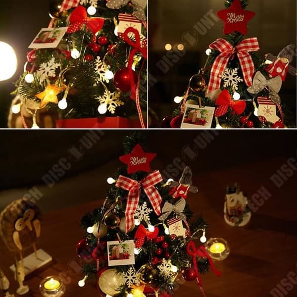 Ornament - TD® - Mini Juletræ - 50cm - Rød - LED-lys