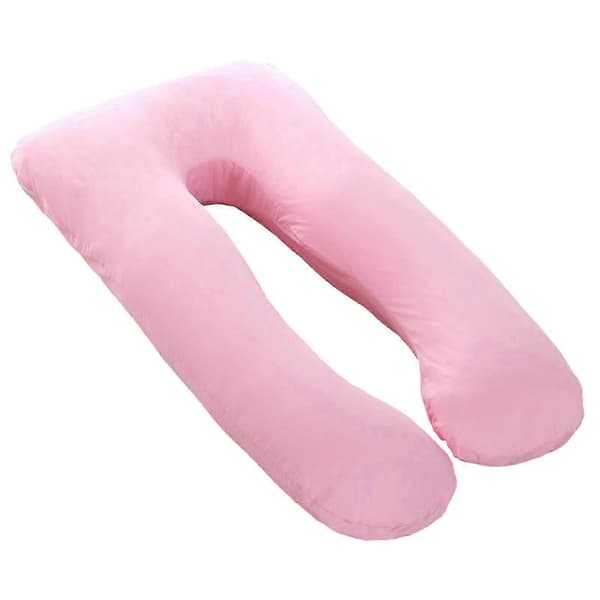 Bomull putevar for U-formet graviditetspute Vaskbart komfortabelt putevar for sidepute [PB] Rosa