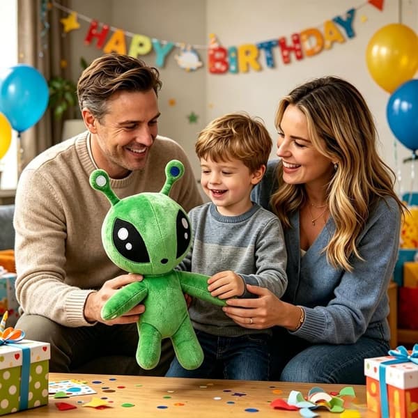 IKEA AFTONSPARV Blødt legetøj Grøn Alien Plyslegetøj Alien Tøjdyr Fluffy Søde Dyrelegetøjsgaver-FO-
