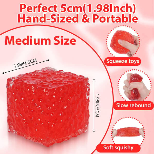 Frostat Honeycomb Ice Cube Squishy Toy, 8cm Stress Relief Cube, Pehmeä Sensorinen Fidget-lelu Ahdistukseen ja Keskittymiseen Lapsille Y