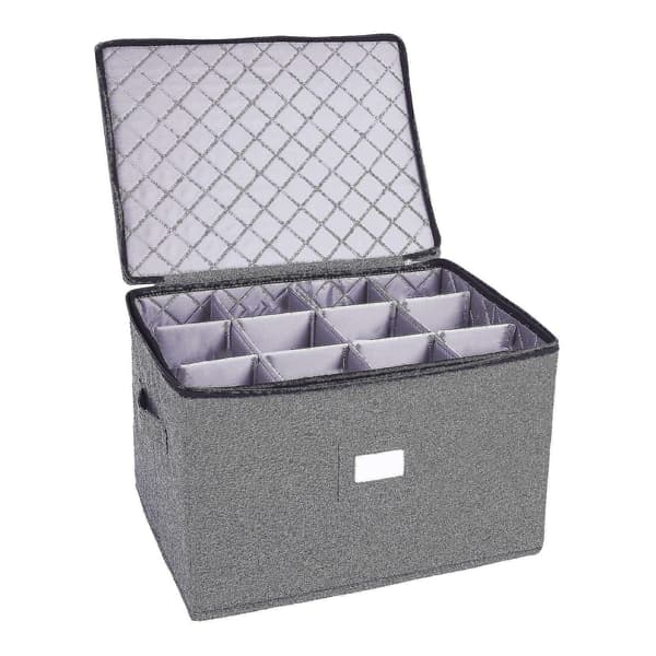 Wine Glass Storage for 12 Wine Glasses or Foldable Wine Storage Box also Usable for Clothes Shlm