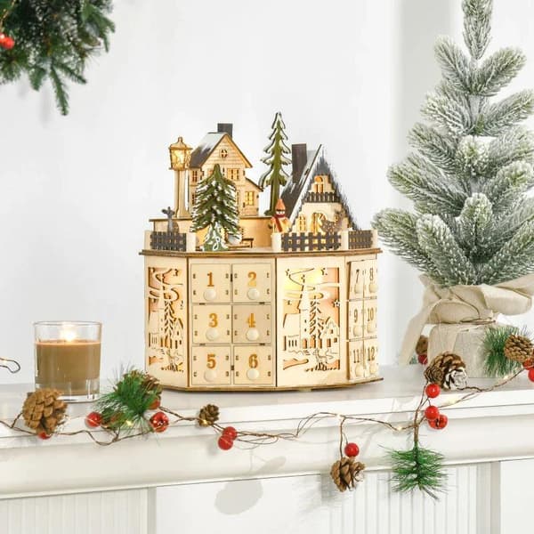 Rootz Julekalender - Julekalender med LED-lys - Med 24 Skuffer