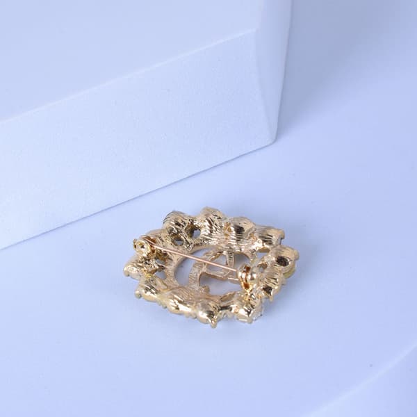Brevkrystallbrosje nåler initial rhinestone brosje for kvinner St